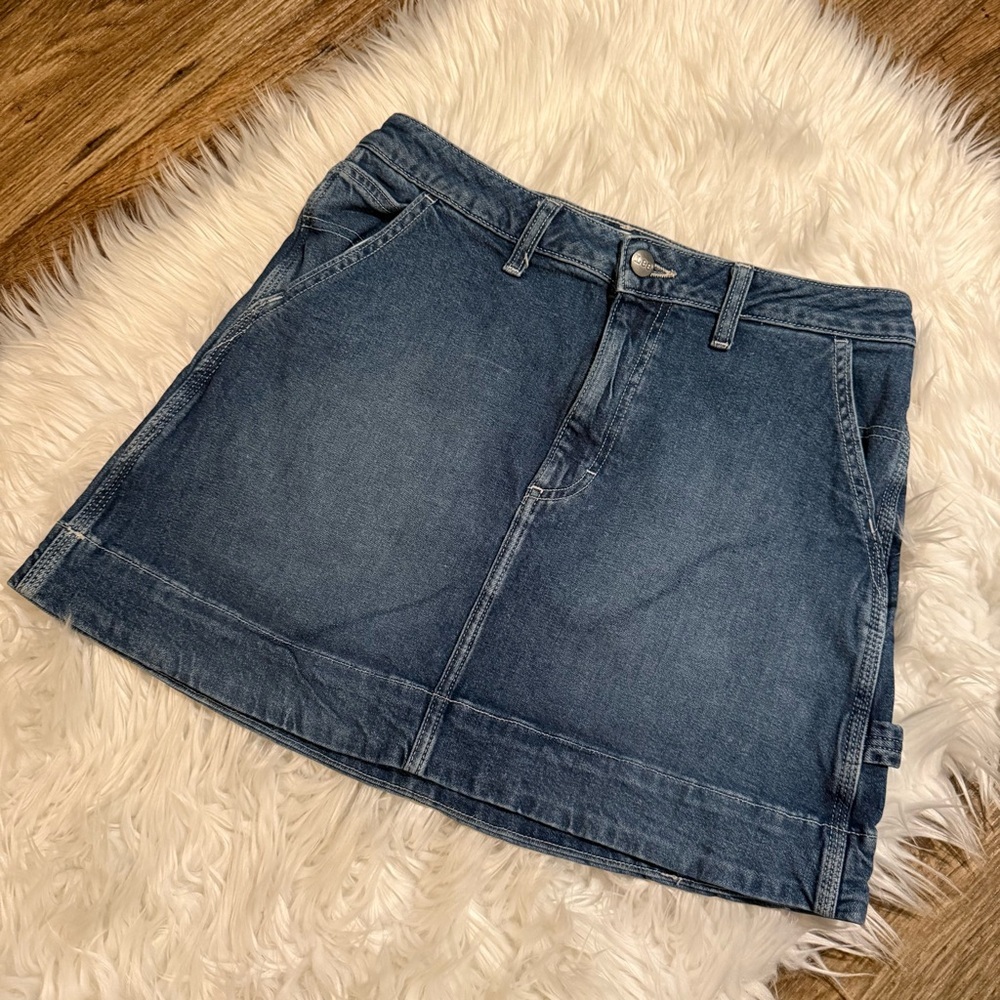 Lee Workwear Women’s Denim Mini Skirt Size 4 Blue Utility Stretch